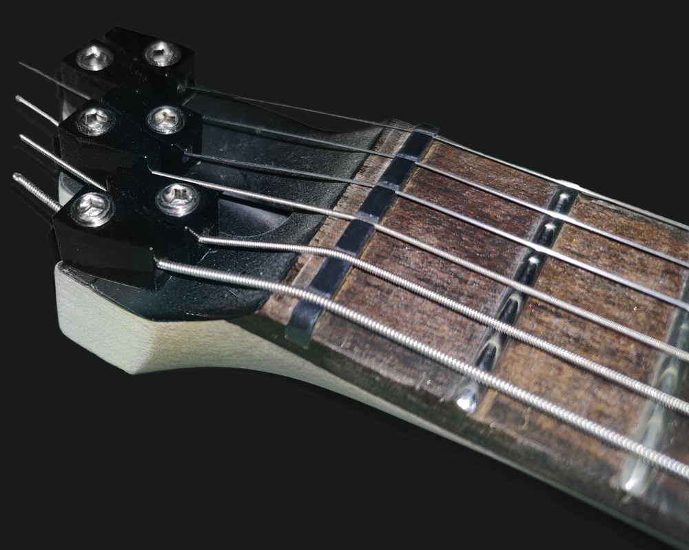 the headstock of the guitar
